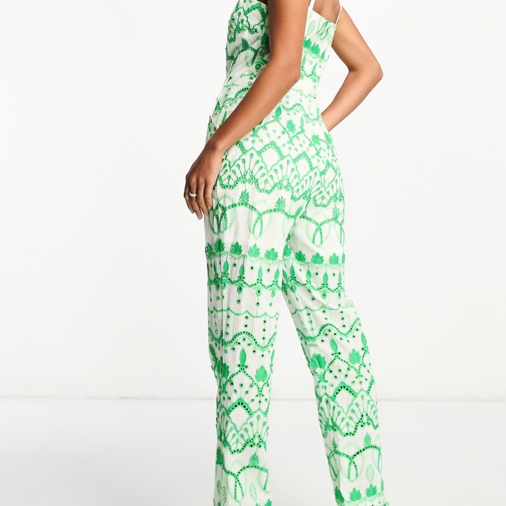 Never Fully Dressed Vibrant Green Patterned Jumps… - image 1